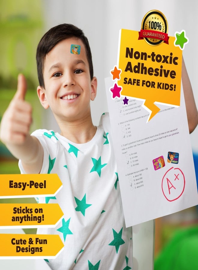 Decorably 1,440 Animal Teacher Stickers for Classroom - 60 Sheets with 24 Fun Designs for Rewards, Class Activities, Positive Reinforcement, Arts & Crafts, Scrapbooking, Gift - Image 4