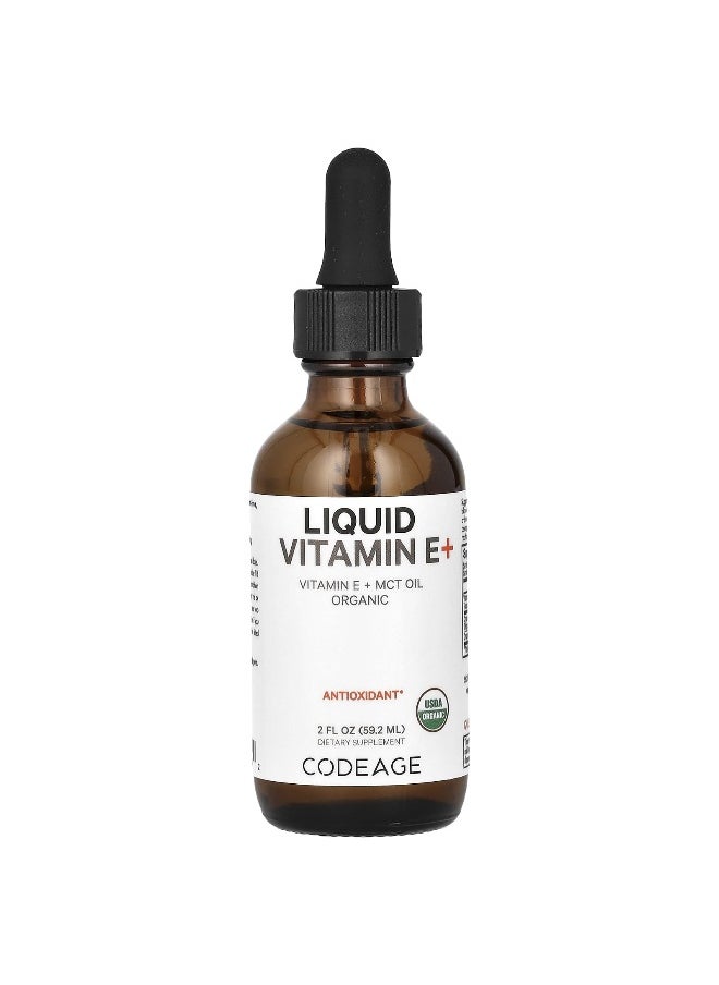 Codeage - Codeage, Liquid Vitamin E+, Unflavored, 2 fl oz (59.2 ml) - Image 1