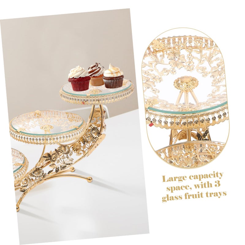 Crystal Glass Fruit Tray Decorative Dessert Plate For Cakes Home Decor - Image 4