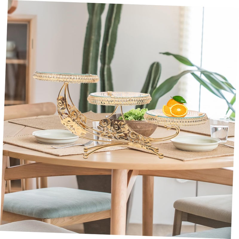 Crystal Glass Fruit Tray Decorative Dessert Plate For Cakes Home Decor - Image 3