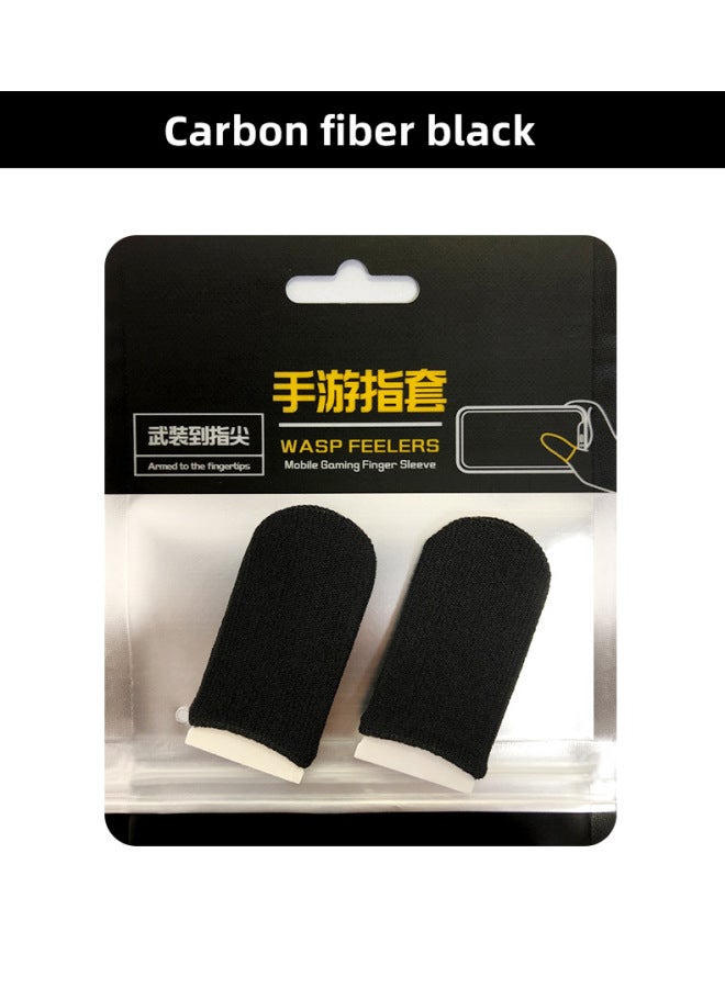 Neutral Carbon Fiber Game Finger Set E-sports Chicken Mobile Game Non-slip Finger Set Touch Screen Game Ultra-thin Conductive Fiber Finger Set - Image 1