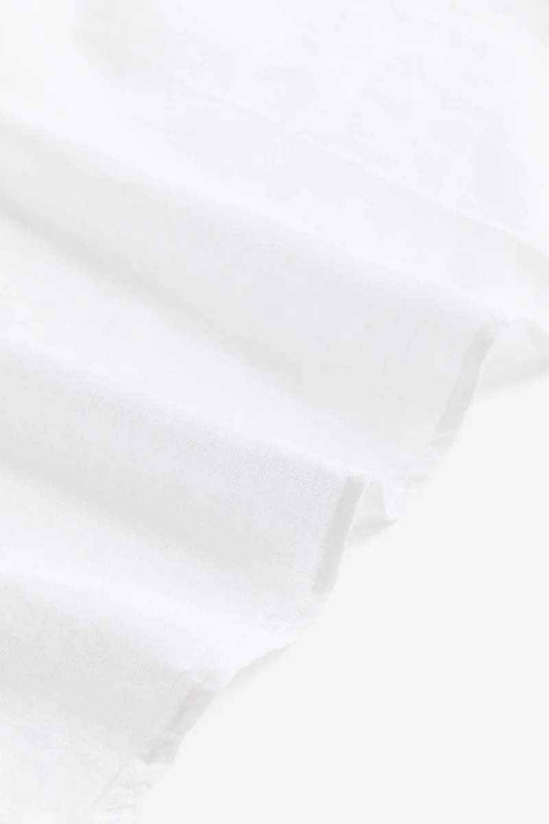 H&M Wide Linen-Blend Tie Top Curtain Length
