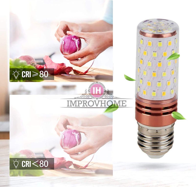 Improvhome Tricolor Candelabra 12W Filament Light Bulbs with 420 Lumen Light Bulbs, Tri Colors are Warm White, White and Cool White Non-Dimmable LED Lamp - Image 2