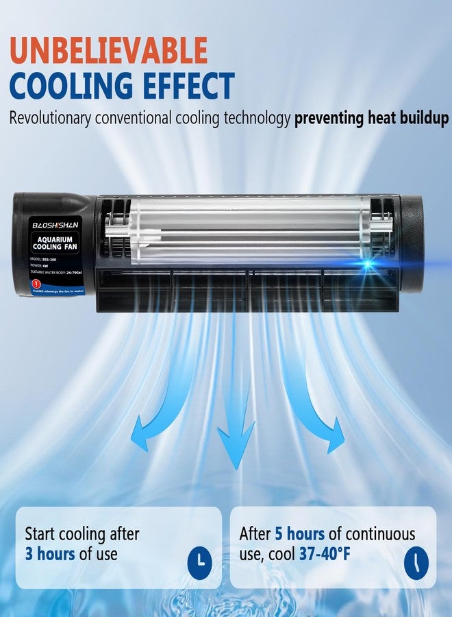 BAOSHISHAN Aquarium Chiller Fan, with AutoTemperature Control and Adjustable 3 Speed, 120° Cross-Flow Air Outlet s Aquarium Cooling Fan Cooler for Tank Home Office - Image 3