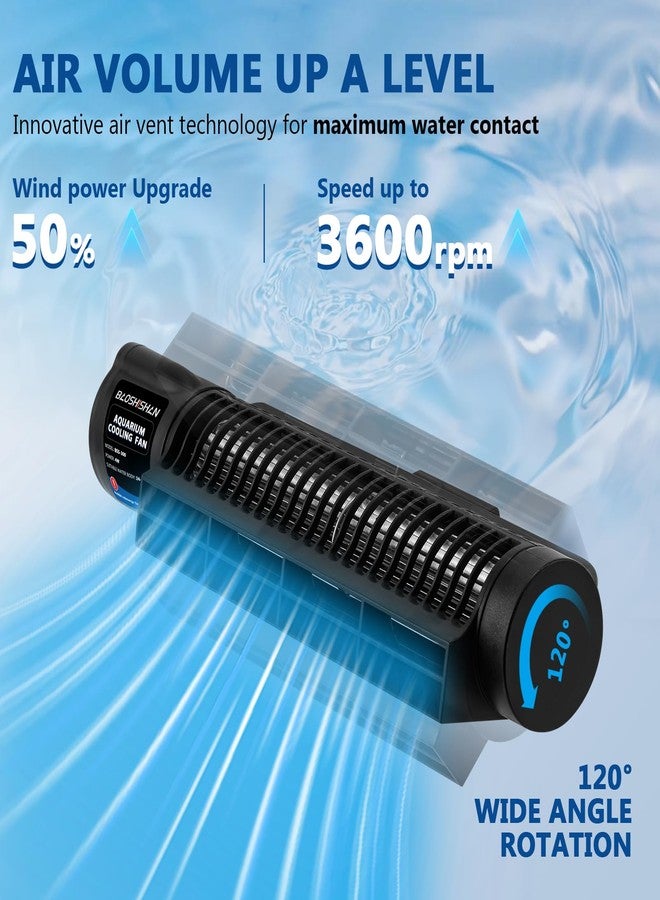 BAOSHISHAN Aquarium Chiller Fan, with AutoTemperature Control and Adjustable 3 Speed, 120° Cross-Flow Air Outlet s Aquarium Cooling Fan Cooler for Tank Home Office - Image 2