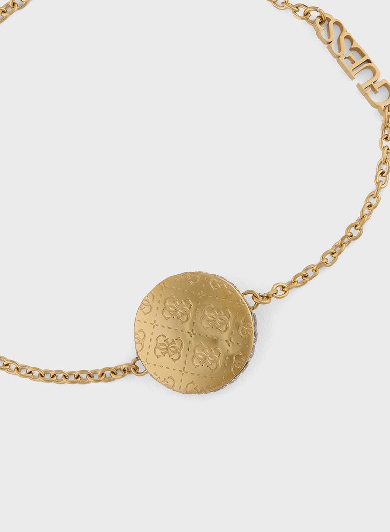 GUESS Side Crystals 4G Coin Bracelet - Image 2