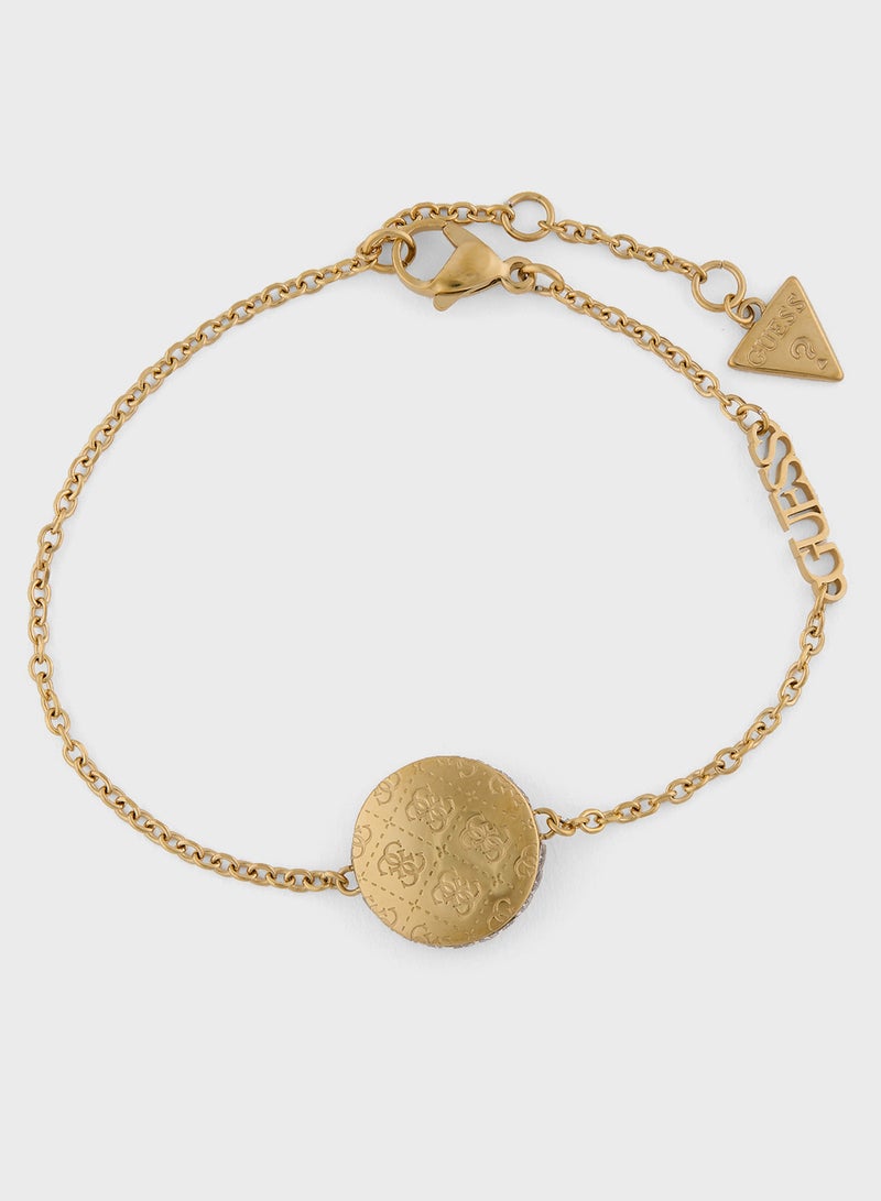 GUESS Side Crystals 4G Coin Bracelet - Image 1