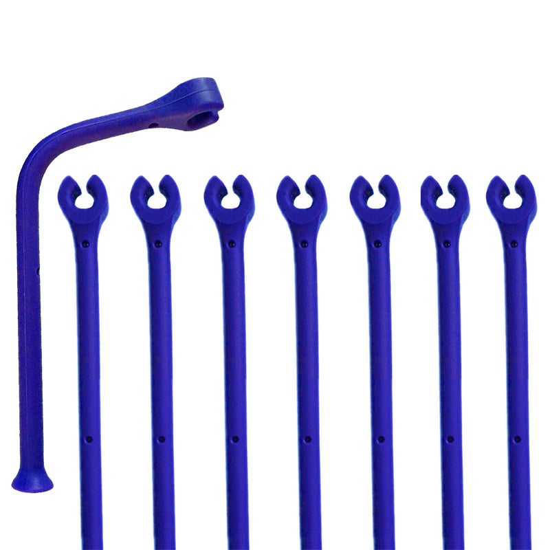 YouU Silicone Stemware Saver Flexible Stemware Holder Dishwasher Wine Glass Protector Tether Silicone Dishwasher Attachment (Blue/8 pcs) - Image 1