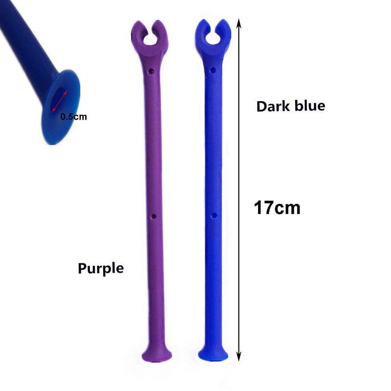 YouU Silicone Stemware Saver Flexible Stemware Holder Dishwasher Wine Glass Protector Tether Silicone Dishwasher Attachment (Blue/8 pcs) - Image 3