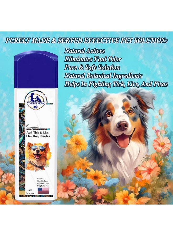 بودرة الكلاب المضادة للقراد والقمل والبراغيث من ذا بت موم لفراء ناعم ومشروط بدون شطف مضادة للحكة | بودرة الكلاب للقراد والبراغيث - لجميع سلالات الكلاب - 100 جرام - Image 3