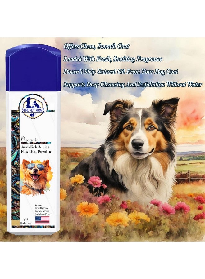 بودرة الكلاب المضادة للقراد والقمل والبراغيث من ذا بت موم لفراء ناعم ومشروط بدون شطف مضادة للحكة | بودرة الكلاب للقراد والبراغيث - لجميع سلالات الكلاب - 100 جرام - Image 4