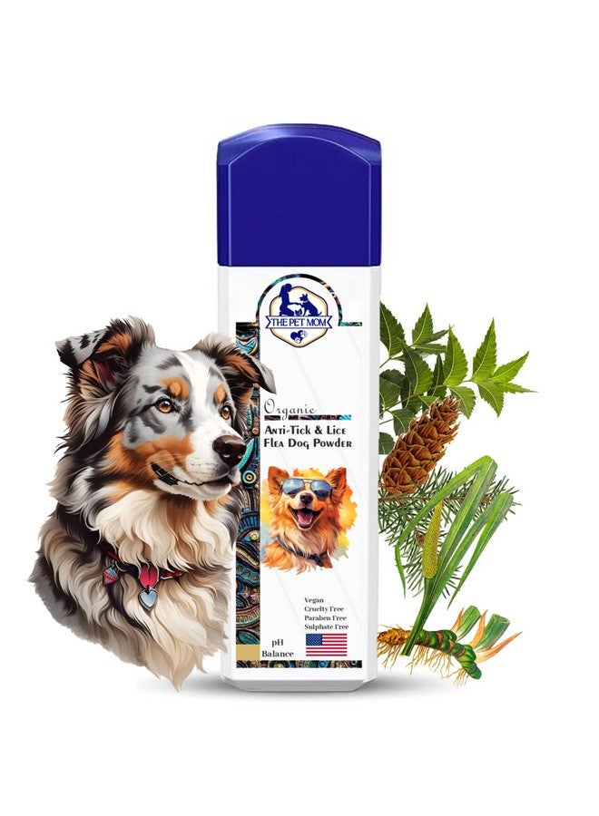 بودرة الكلاب المضادة للقراد والقمل والبراغيث من ذا بت موم لفراء ناعم ومشروط بدون شطف مضادة للحكة | بودرة الكلاب للقراد والبراغيث - لجميع سلالات الكلاب - 100 جرام - Image 1