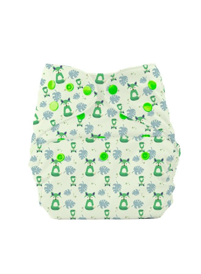 Bumberry Cloth Diaper Cover Shell Perfect For Babies Between 636 Months 7 To 15 Kgs Fuzzy Fox No Insert Included (Adjustable Washable & Reusable Snap Fit Diaper Cover) - Image 2
