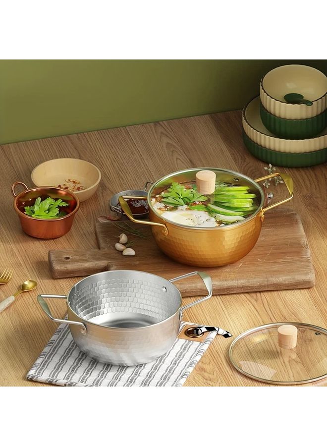 1pc Small Silver Hot Pot 22cm 3.0L Single Person Soup Pot For Camping Outdoor Dormitory Household Cooking - Image 4