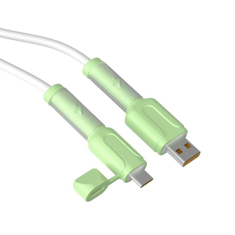AD حماية لكابل الشحن 20 واط مع سيليكون باللون أخضر وحماية من الانحناء للعناية اليومية بالكابل من السيليكون باللون الأخضر - Image 1