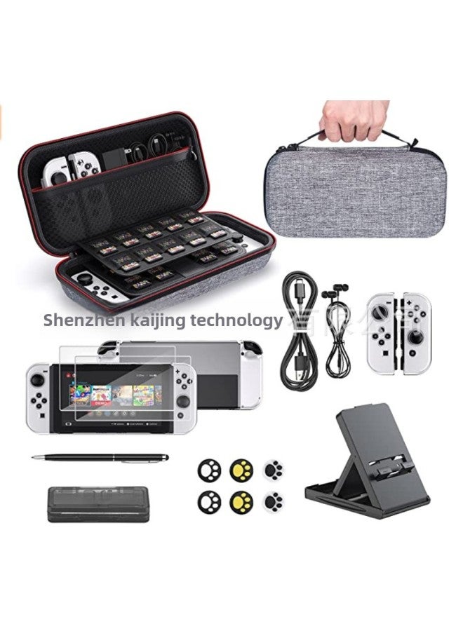 Nintendo Switch Game Console Protective Case Stand Card Box Controller Storage Bag Large Set Digital Computer/game Console Shell-Model:switch Oled Suit 22 - Image 1