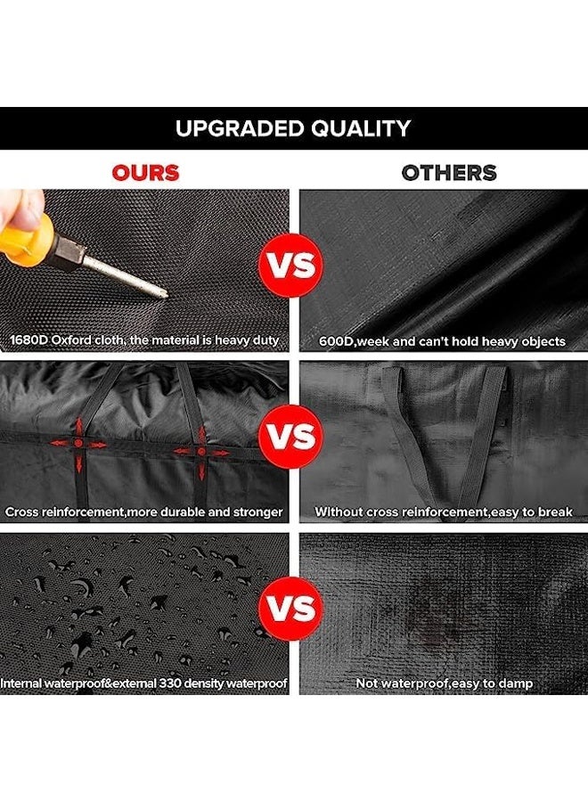 DUNISO 2Pcs Extra Large Storage Bags,Moving Bags with Zips Handles, Underbed Storage Organizer Bag, Waterproof and Dustproof, Sturdy and Durable，for Bedding/Duvets/Pillows/Laundry/Clothes/Moving home，80*45*25cm，Black - Image 2