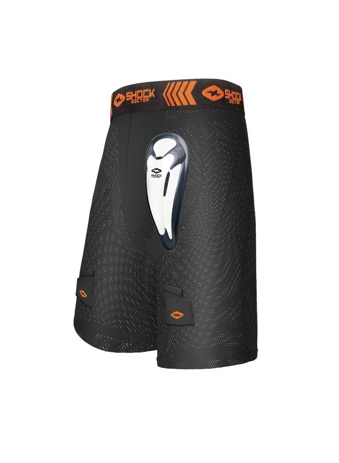 Shock Doctor Men’s Loose Hockey Shorts Supporter with BioFlex Cup Included, Youth, Boys Sizes - Image 1
