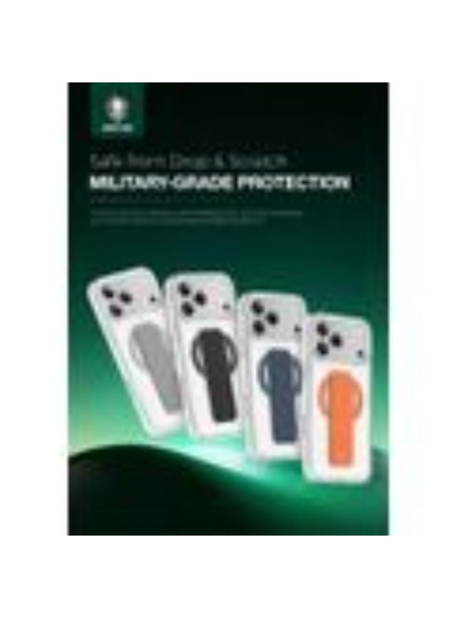 GREEN LION MagSafe Leather Grip iPhone 17 Pro Max with Dual-Sided Magnetic Snap & High Grade Protection / MagSafe Compatible / Magnetic Hand Grip -  Silver - Image 2