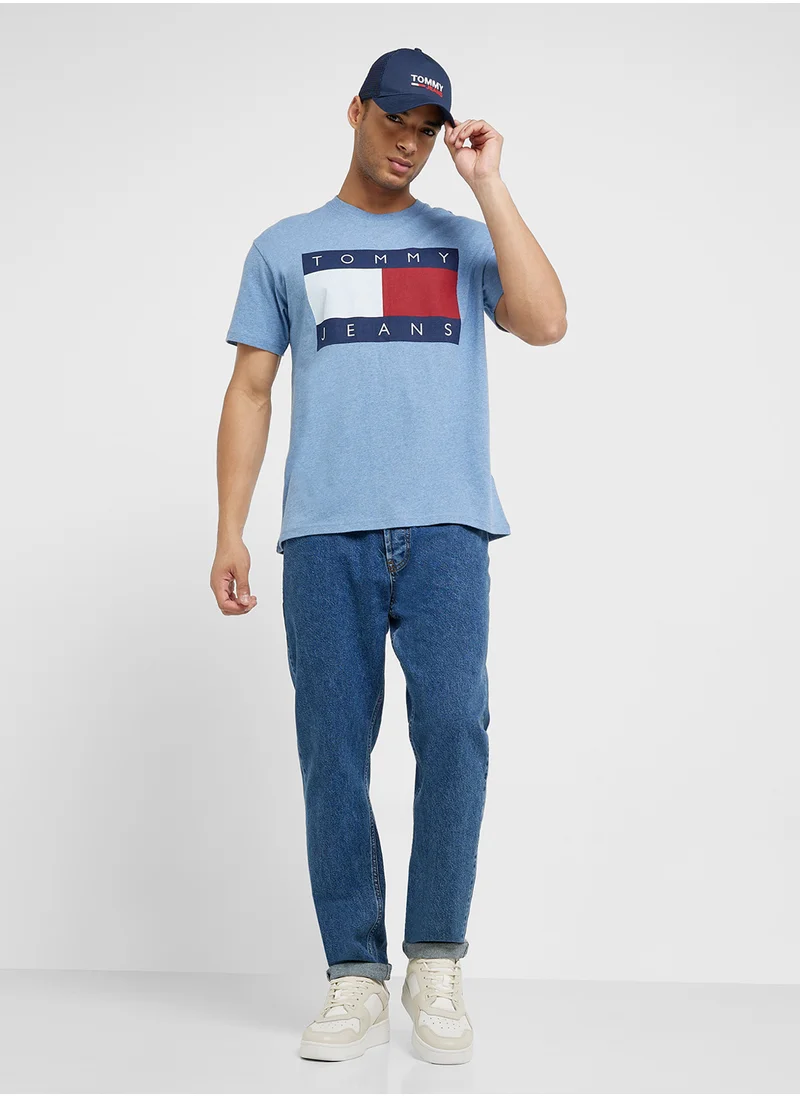 تومي جينز Graphic Logo Crew Neck T-Shirt