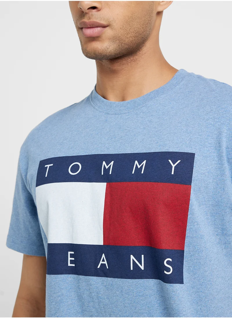 تومي جينز Graphic Logo Crew Neck T-Shirt