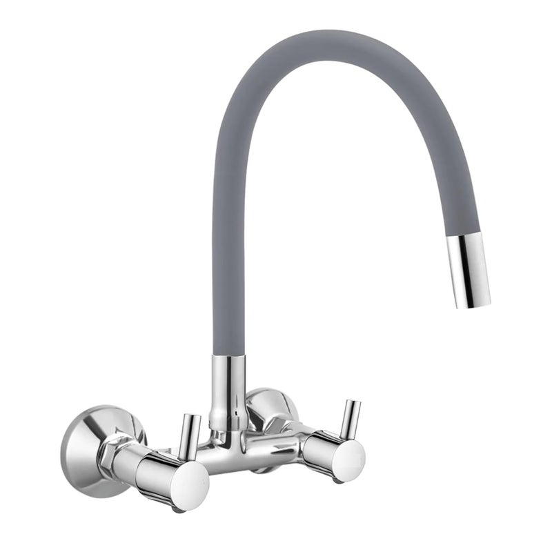 10X Sink Mixer Tap for Kitchen 2 in 1 GL9476 Flexible Neck Single Flow Grey HotCold Facility