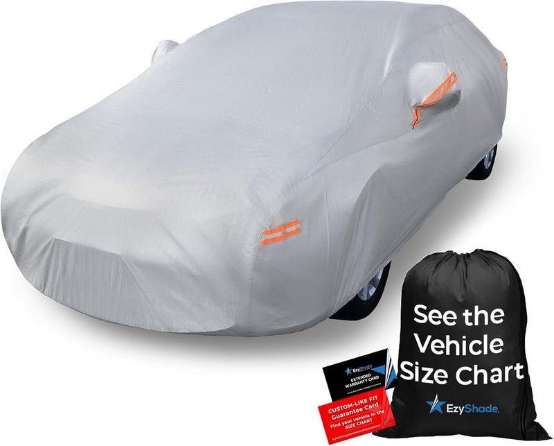 EzyShade غطاء سيارة EzyShade مكون من 10 طبقات لسيارات الدفع الرباعي (SUV) - مقاوم للماء ومناسب لجميع الأحوال الجوية - غطاء خارجي شامل وشديد التحمل لسيارات مثل Jeep وRav4 وCRV - مقاس S2 (يرجى مراجعة الجدول لمعرفة المقاس الدقيق). - Image 1