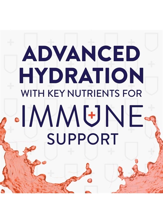 Pedialyte دعم المناعة، إلكتروليتات مع فيتامين C وزنك، ترطيب متقدم مع بروبيوتيك PreActiv، نكهة فواكه، مسحوق مشروب إلكتروليت، 6 عبوات (عبوة من 4) - Image 2