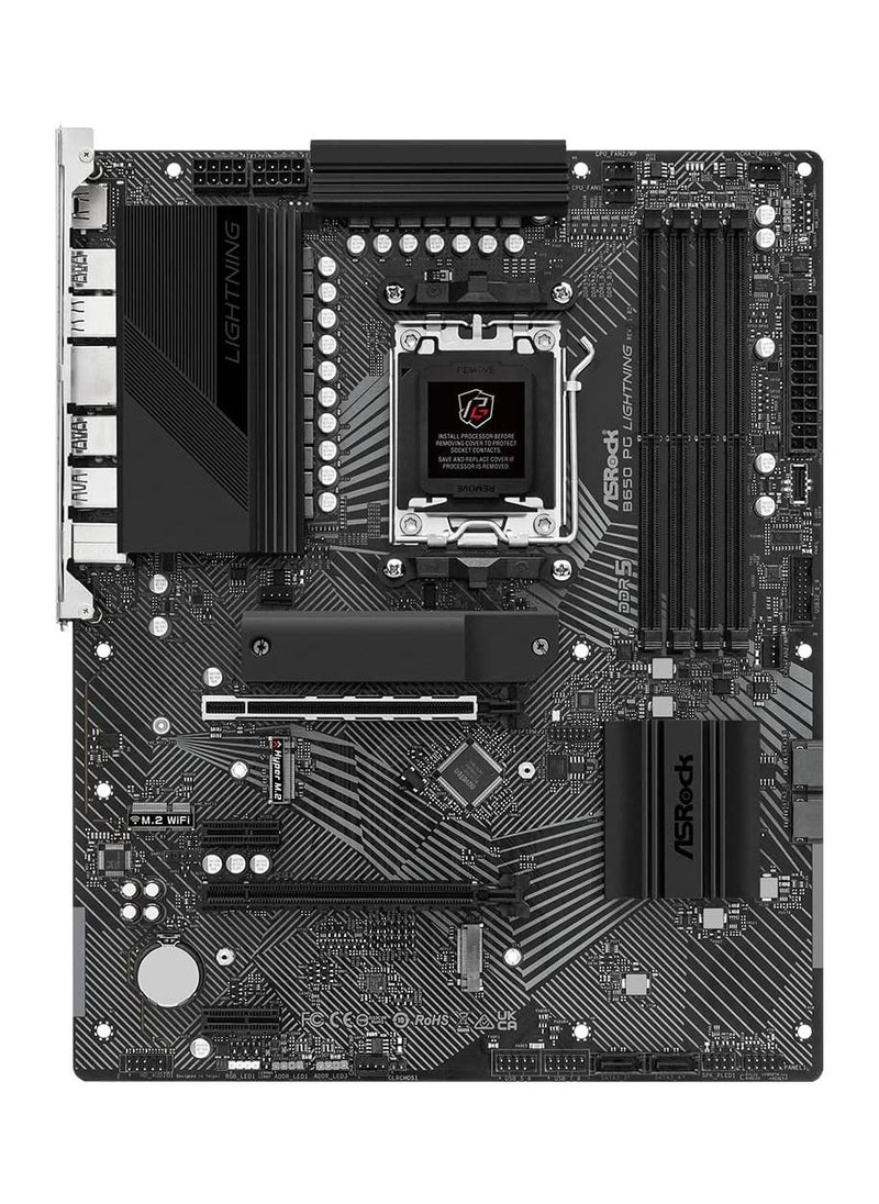 ASRock - ASRock B650 PG Lightning AMD Ryzen 7000 Series Processors Motherboard - Image 1