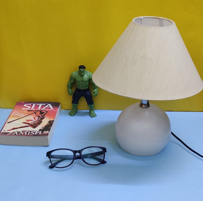 RSP Quality bit ® Metal Conical Shade Table Lamp (White) - Image 1
