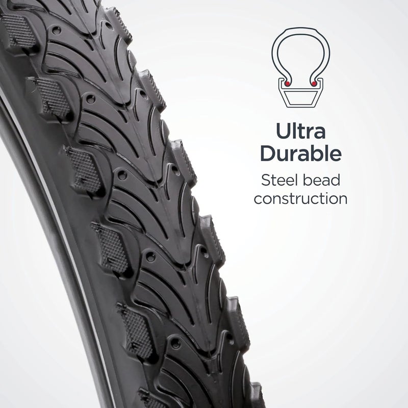 Schwinn 26 x 2.0-Inch Hybrid Bike Tire with Combination Tread for Pavement and Light Trails - Image 2