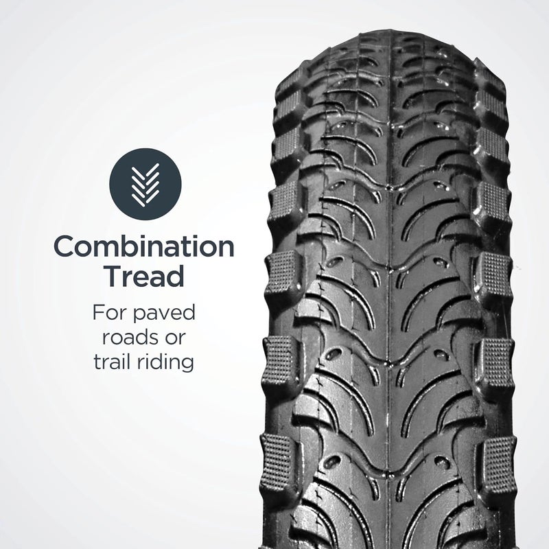 Schwinn 26 x 2.0-Inch Hybrid Bike Tire with Combination Tread for Pavement and Light Trails - Image 3