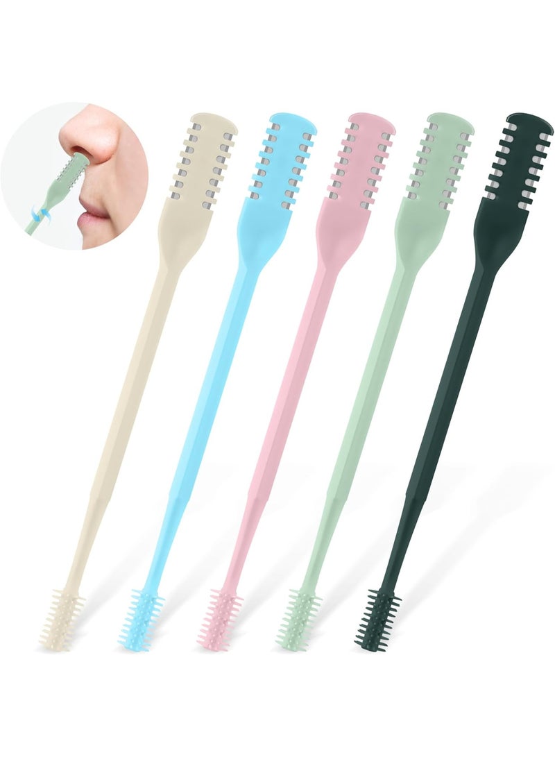 مجموعة أدوات تشذيب شعر الأنف (5 قطع) – أداة تشذيب يدوية دقيقة للعناية الآمنة والنظيفة - Image 1