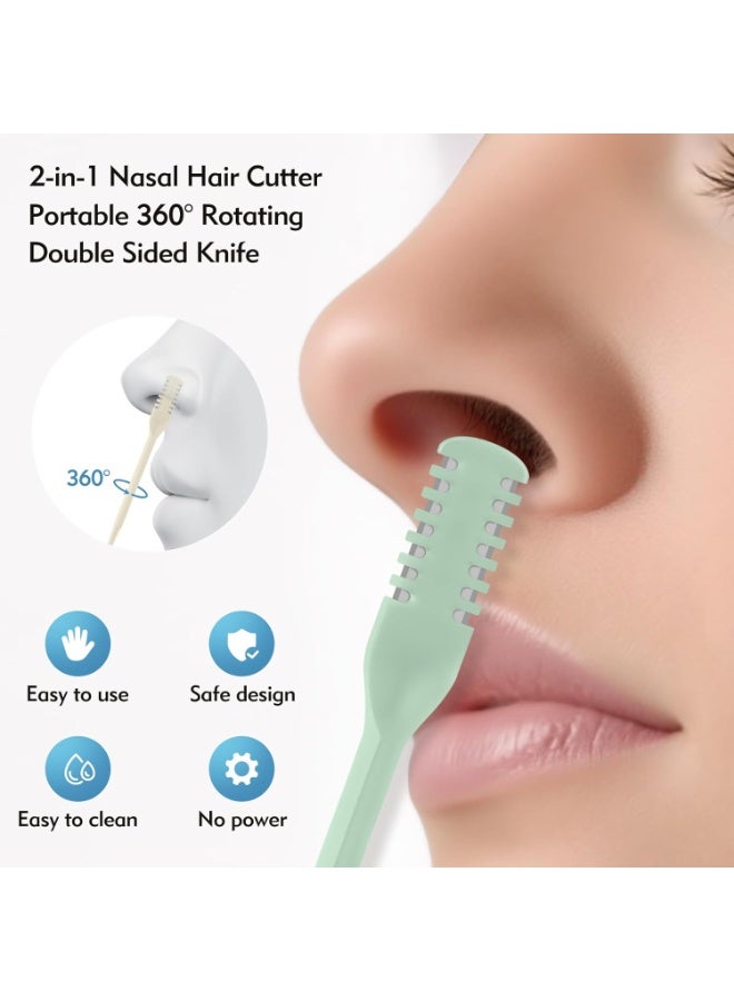 مجموعة أدوات تشذيب شعر الأنف (5 قطع) – أداة تشذيب يدوية دقيقة للعناية الآمنة والنظيفة - Image 3