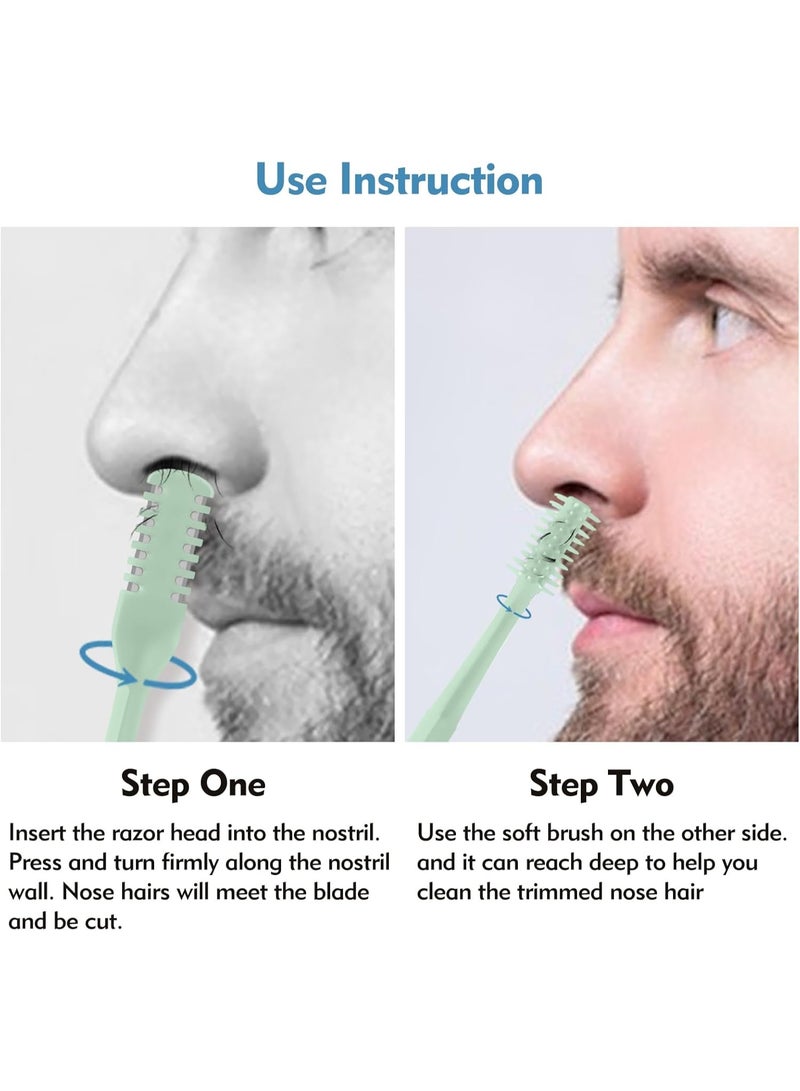 مجموعة أدوات تشذيب شعر الأنف (5 قطع) – أداة تشذيب يدوية دقيقة للعناية الآمنة والنظيفة - Image 4