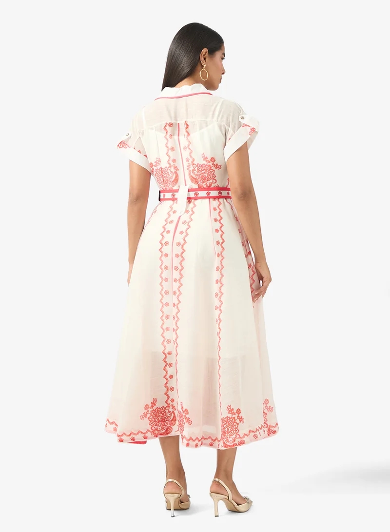 ELLA Border Print Dress