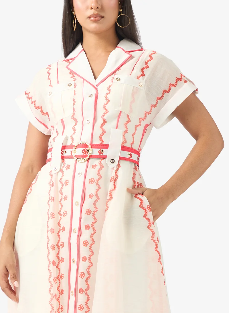 ELLA  Border Print Dress for Women | Best Price UAE