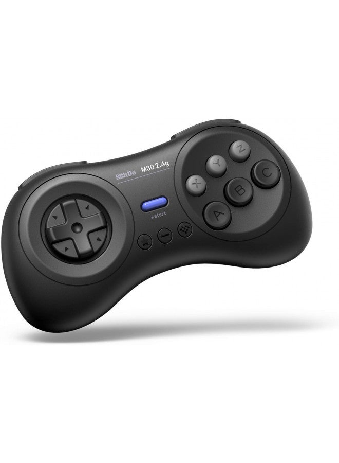 8Bitdo M30 2.4G Wireless Gamepad for the Original Sega Genesis and Sega Mega Drive - Sega Genesis,Black - Image 2