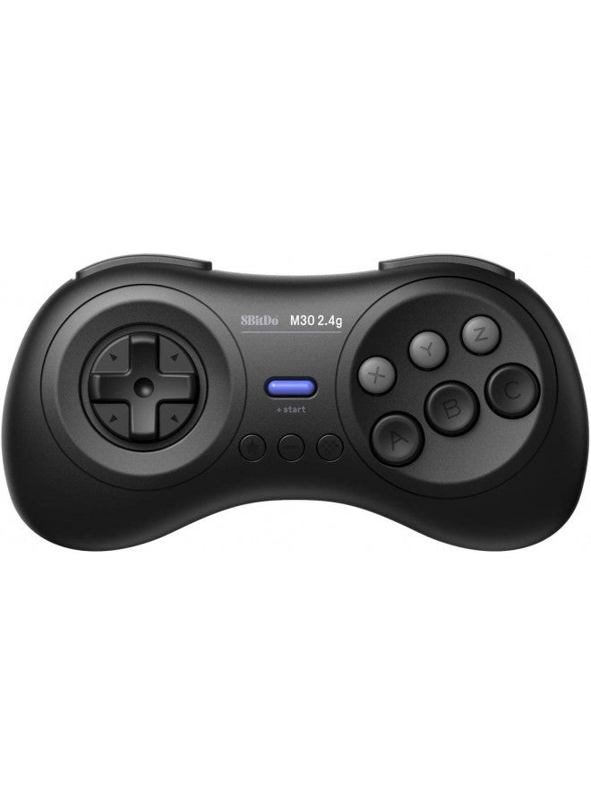 8Bitdo M30 2.4G Wireless Gamepad for the Original Sega Genesis and Sega Mega Drive - Sega Genesis,Black - Image 4
