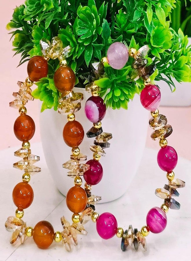 تارا13 سوار تيرا ١٣ للبنات | سوار أنيق (قطعة واحدة) سوار كريستالي بلون عشوائي للبنات | سوار صداقة | سوار معصم | سوار هدايا | سوار قابل للتعديل | هدية عيد الحب - Image 2