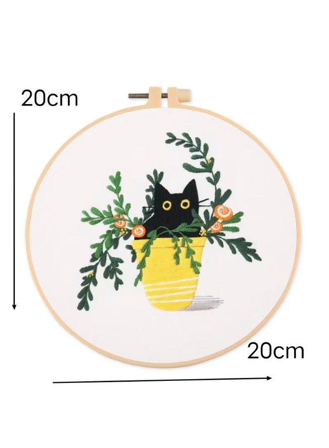 New cat embroidery kit material package - Image 5