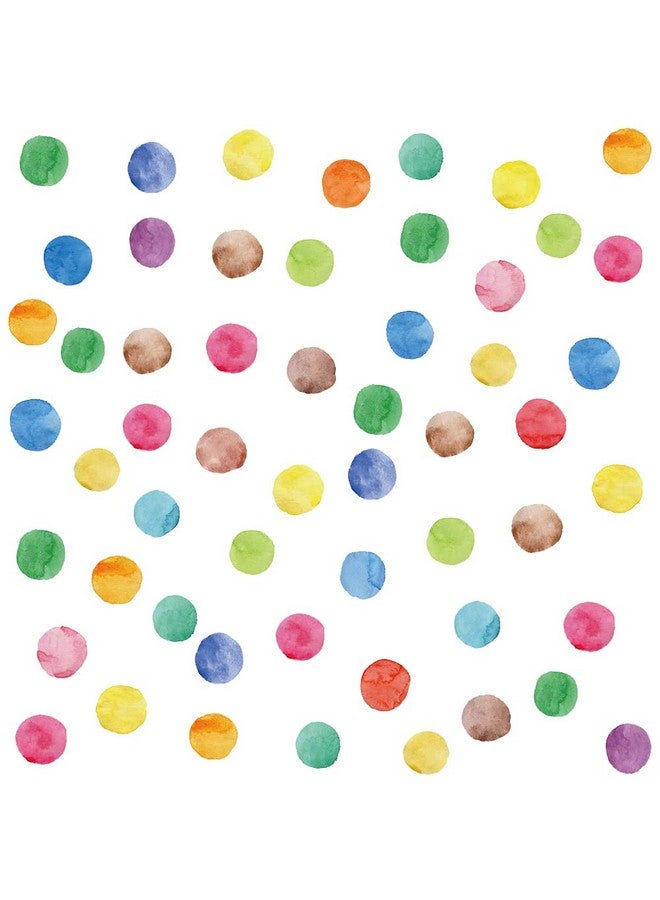 MLM Watercolor Dots Wall Decals Mlm Colorful Round Wall Stickers Removable Vinyl Polka Dot Decor For Nursery Bedroom Living Room Playing Room  - Image 1
