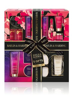 Baylis & Harding 5-Piece Assorted Luxurious Feminine Fragrances Gift Pamper Set  - Image 1
