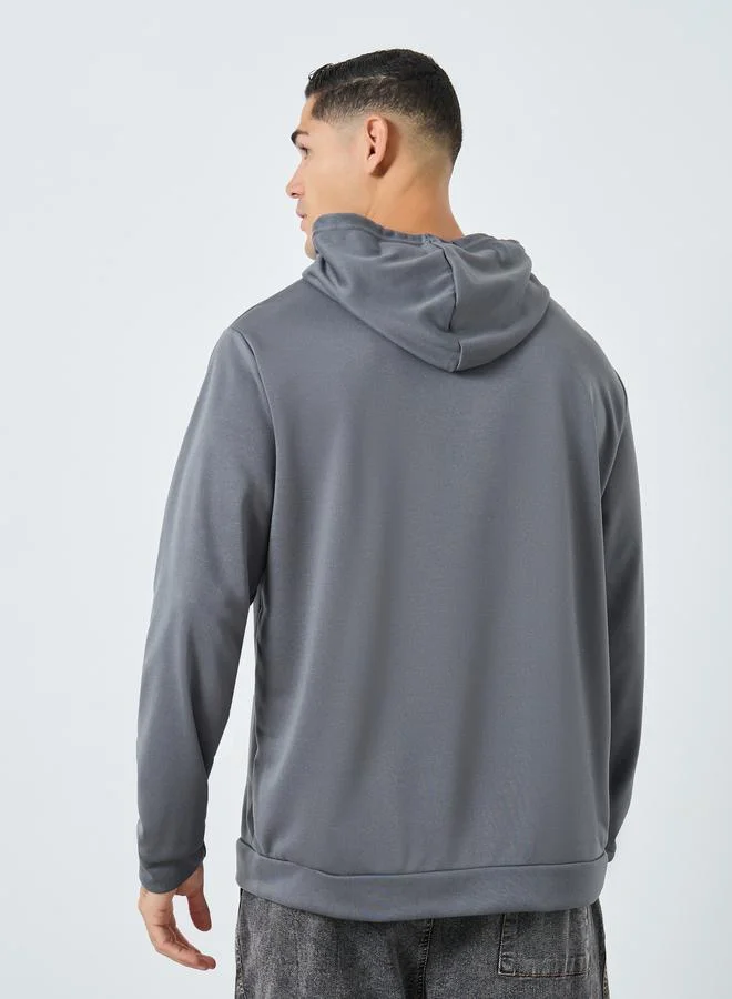 Take Two Grey Take Two Men Grey Chicago Print Hoodie for Men | Best Price UAE