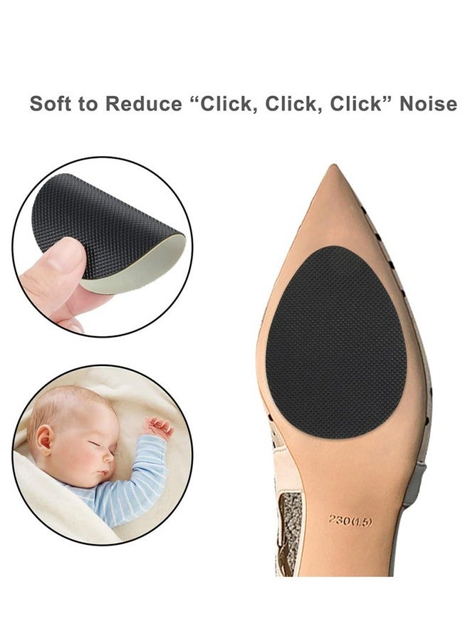 اتش واي 4 أزواج من مقابض الأحذية في الجزء السفلي من الأحذية ، واقي الكعب الوحيد للحذاء ، وسادات أحذية غير قابلة للانزلاق لأسفل الأحذية (أسود ، 16 قطعة) - Image 3