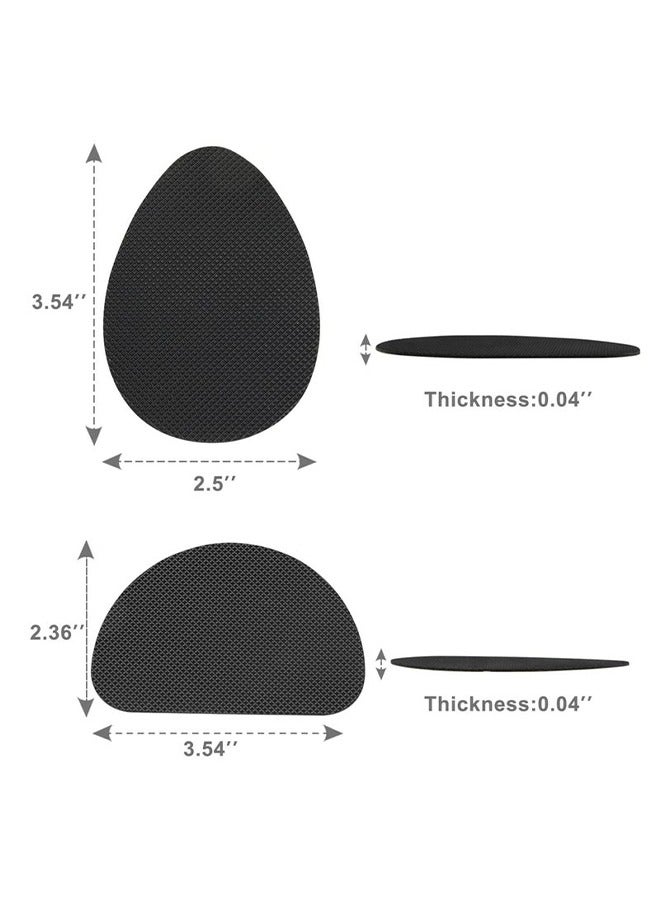 اتش واي 4 أزواج من مقابض الأحذية في الجزء السفلي من الأحذية ، واقي الكعب الوحيد للحذاء ، وسادات أحذية غير قابلة للانزلاق لأسفل الأحذية (أسود ، 16 قطعة) - Image 5