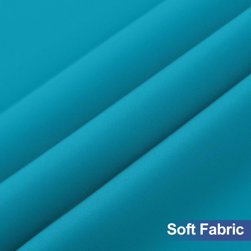 homing 2 Pack Rectangle Table Cloth  Elastic Fitted Fabric Tablecloth Fits for 4 Foot Folding Tables  Washable Table Cover for Picnic  Camping  Indoor & Outdoor (Teal  24 "" x 48 "") - Image 2