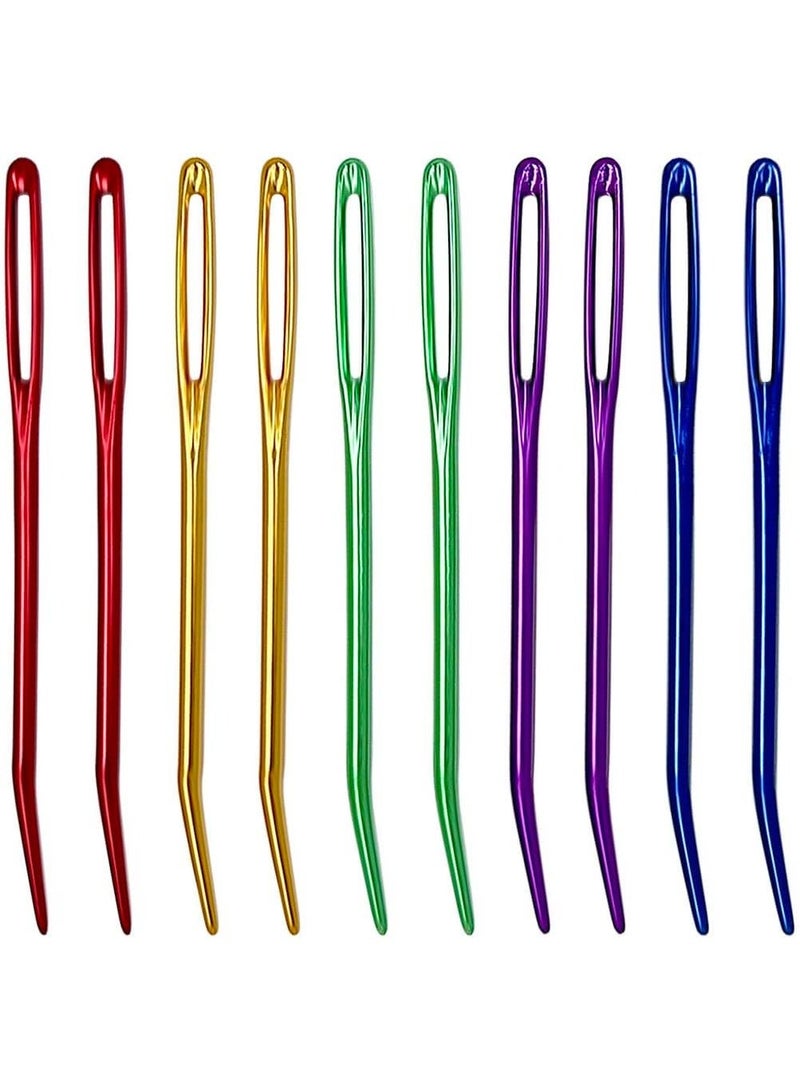 ChicAbode 10Pcs Yarn Needle, Yarn Darning Tapestry Needle, Bent Needles for Crochet, Large Big Eye Weaving Needle, Tapestry Needle, Bent Needles, Bent Tapestry Needles, Wool Blunt Needles Needle - Image 1