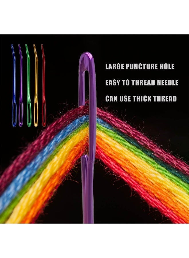ChicAbode 10Pcs Yarn Needle, Yarn Darning Tapestry Needle, Bent Needles for Crochet, Large Big Eye Weaving Needle, Tapestry Needle, Bent Needles, Bent Tapestry Needles, Wool Blunt Needles Needle - Image 2