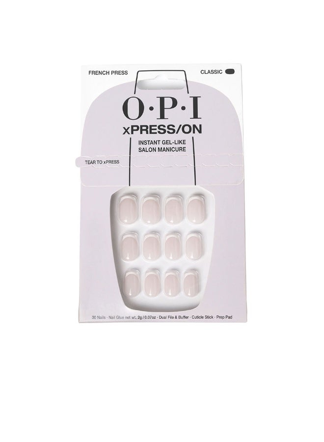 Opi xPress/On False Gel-Like Nails Color French Manicure x30 - Image 1